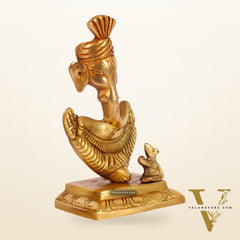 Brass Abstract Modern Pagadi Turban Ganesha - 6" | Perfect Gift | BudhShiv