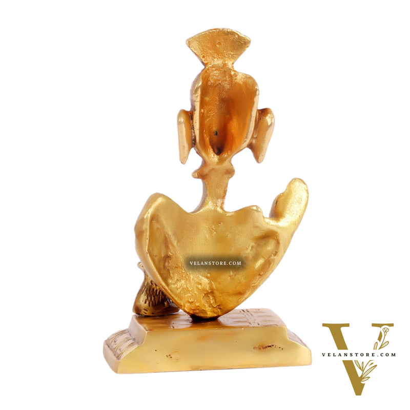 Brass Abstract Modern Pagadi Turban Ganesha - 6" | Perfect Gift | BudhShiv