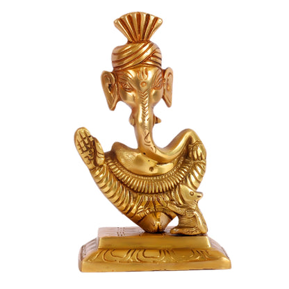 Brass Abstract Modern Pagadi Turban Ganesha - 6" | Perfect Gift | BudhShiv