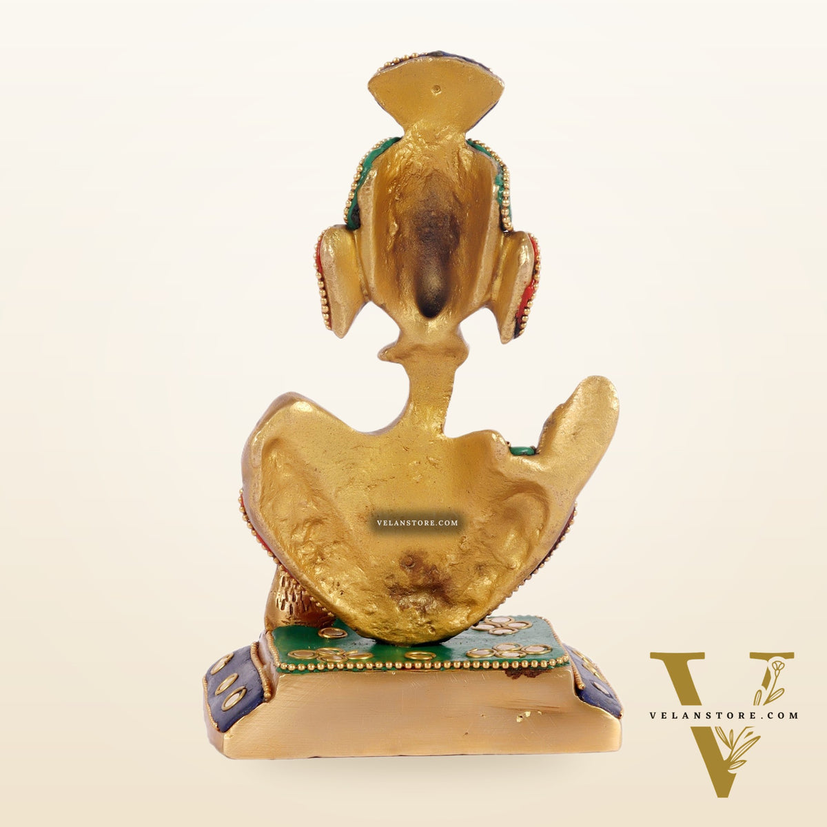 Brass Abstract Modern Pagadi Turban Ganesha 6 - Perfect Gift with Stonework | BudhShiv