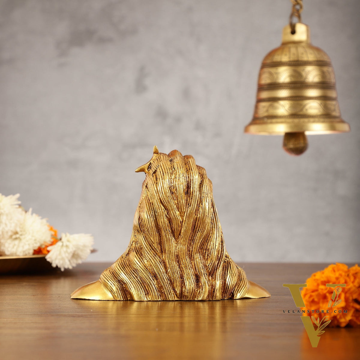 Brass Adiyogi Lord Shiva Bust Idol - 4.5 Inch