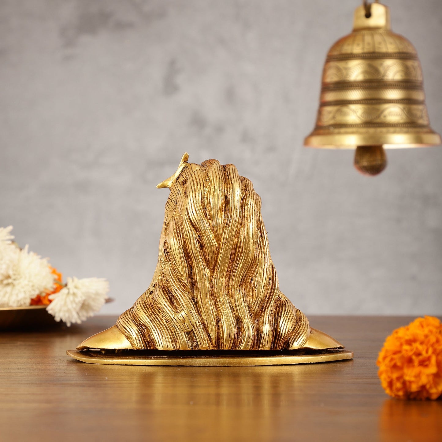 Brass Adiyogi Lord Shiva Bust Idol - 4.5 Inch