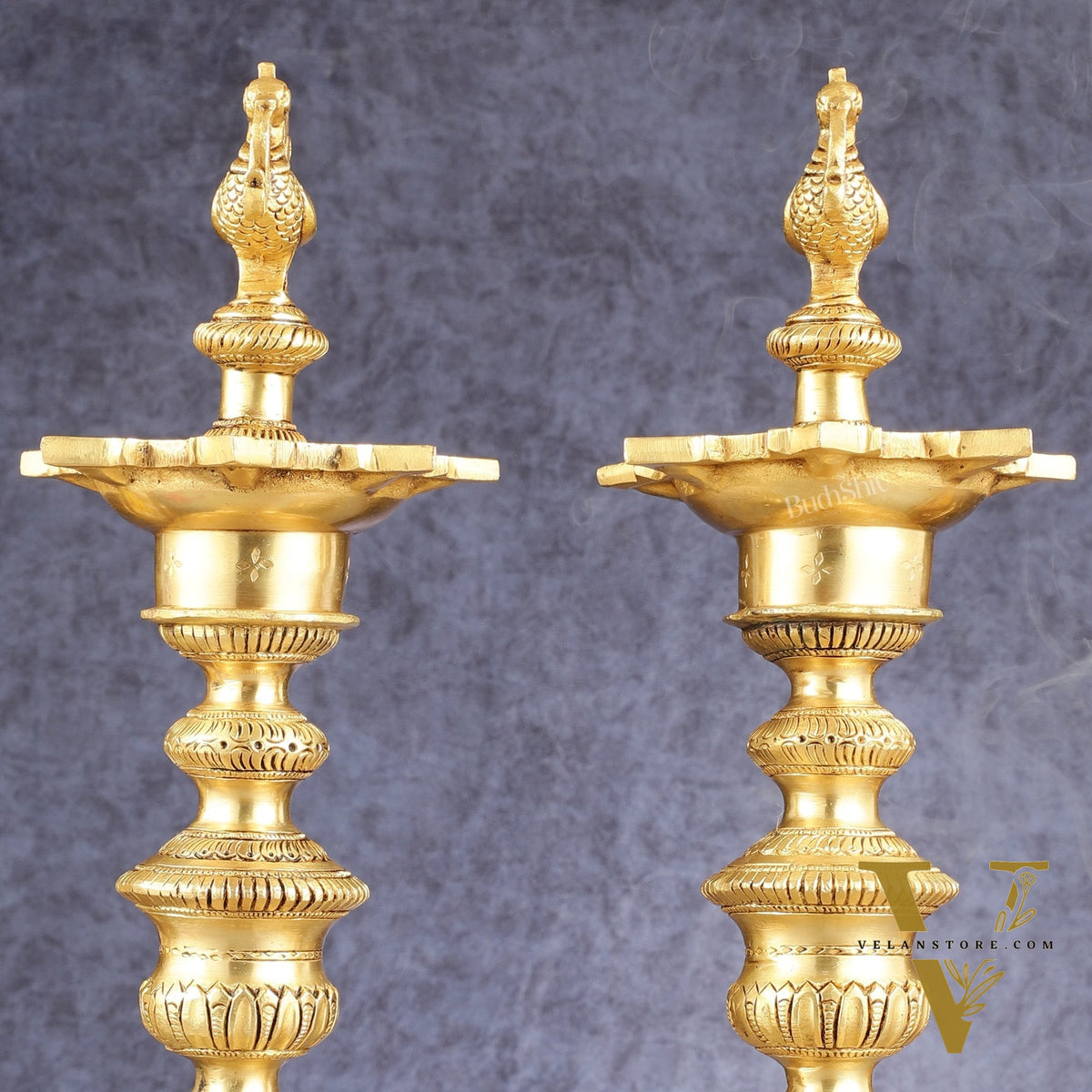 Brass Annam pakshi Peacock vilakku oil lamp diya 15.5 inch