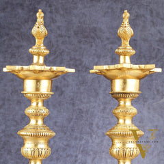 Brass Annam pakshi Peacock vilakku oil lamp diya 15.5 inch