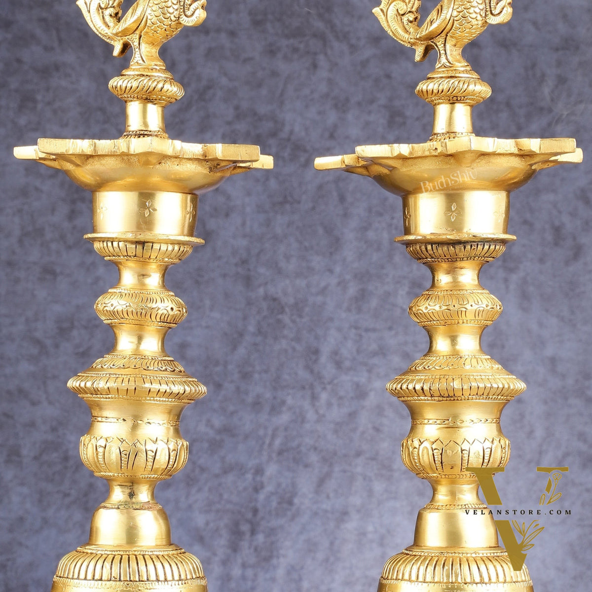 Brass Annam pakshi Peacock vilakku oil lamp diya 15.5 inch