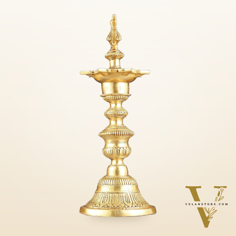 Brass Annam pakshi Peacock vilakku oil lamp diya 15.5 inch