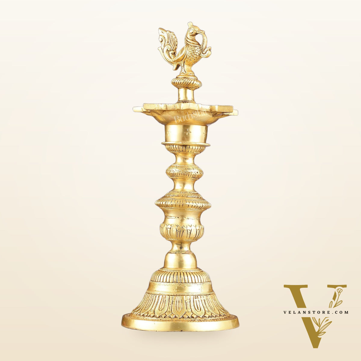 Brass Annam pakshi Peacock vilakku oil lamp diya 15.5 inch