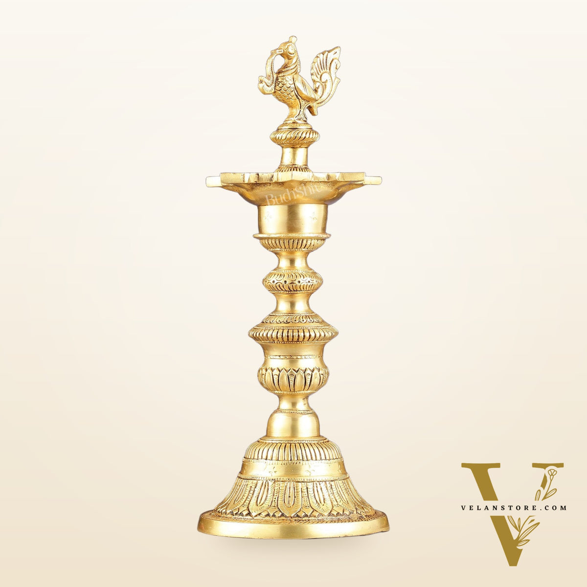 Brass Annam pakshi Peacock vilakku oil lamp diya 15.5 inch