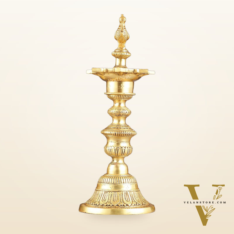 Brass Annam pakshi Peacock vilakku oil lamp diya 15.5 inch