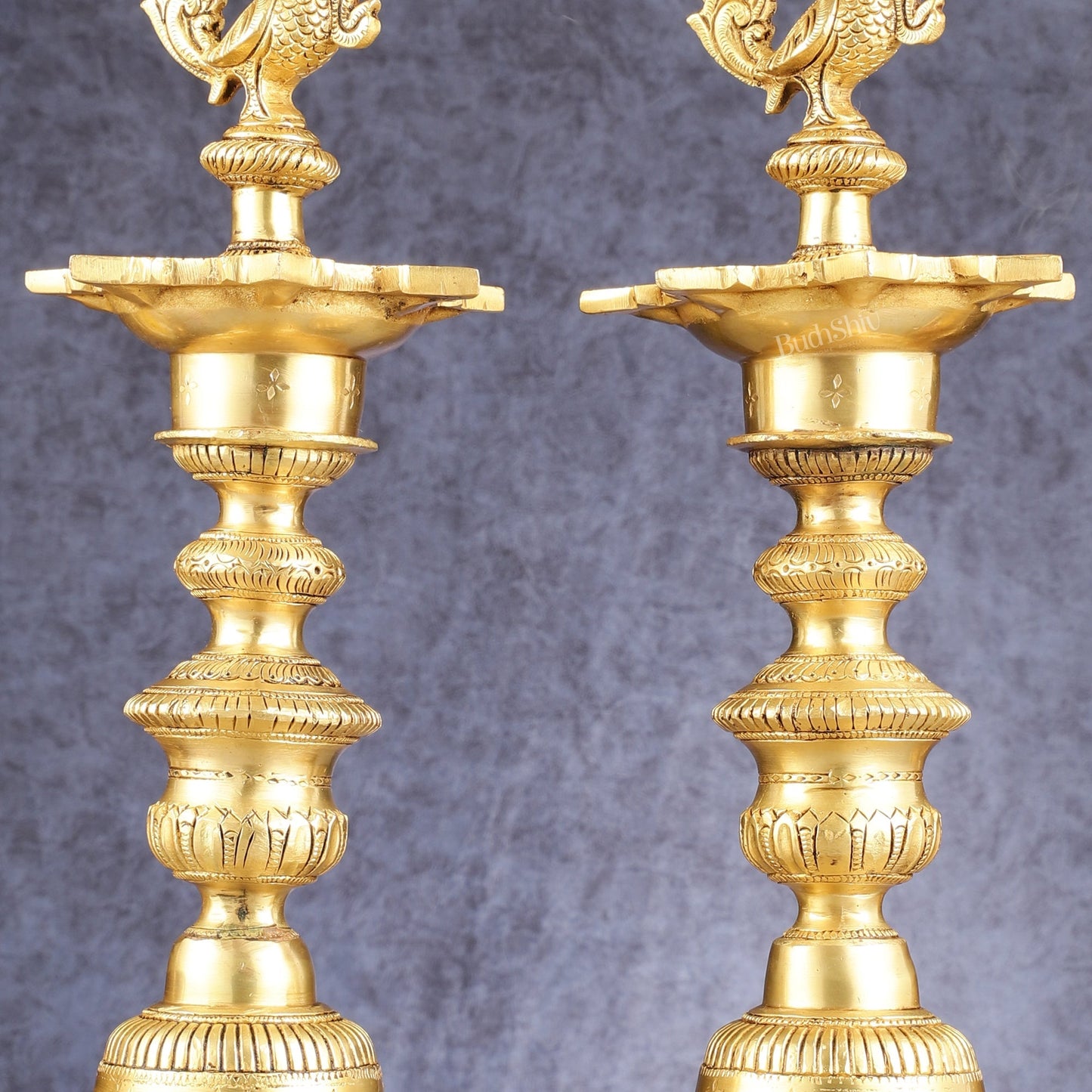 Brass Annam pakshi Peacock vilakku oil lamp diya 15.5 inch