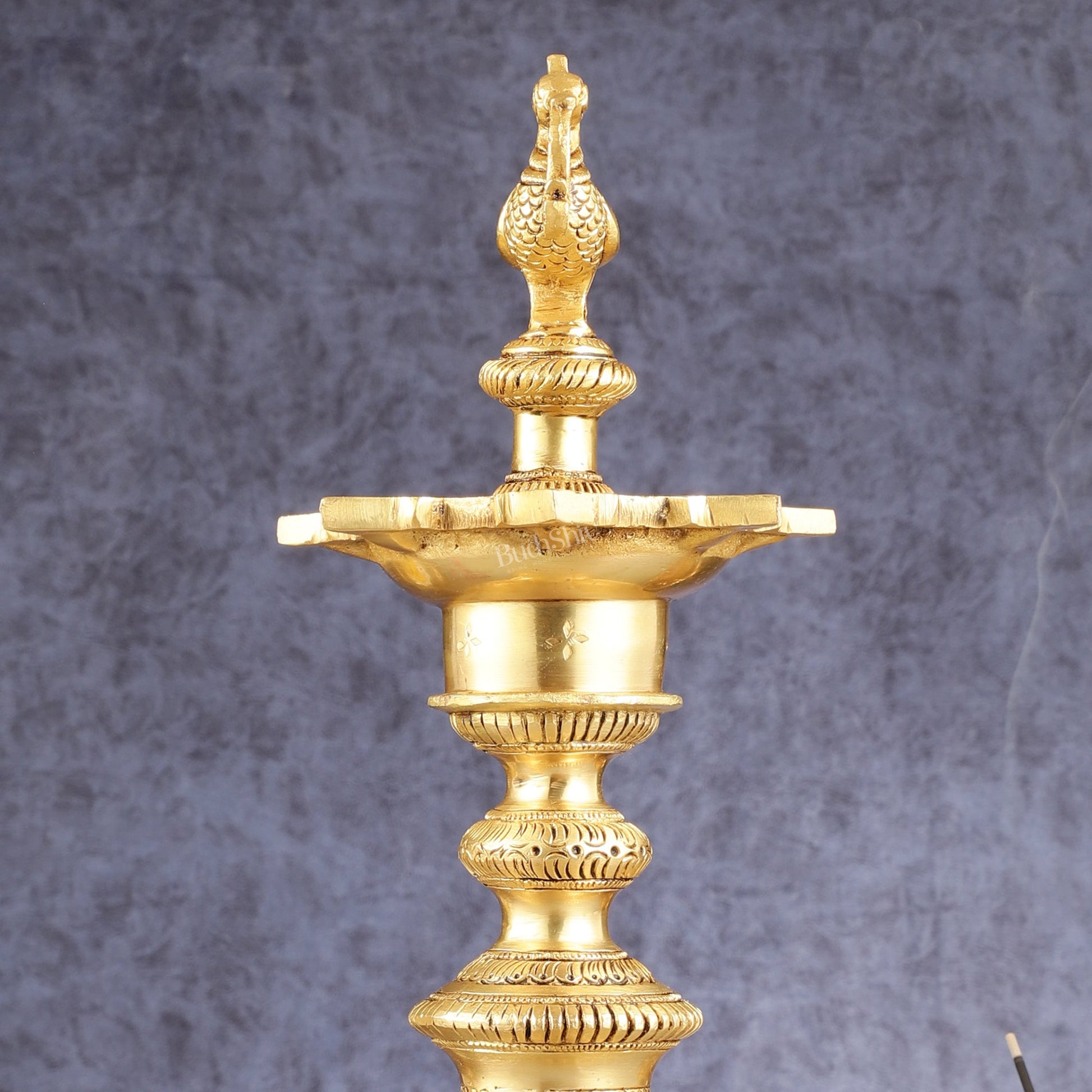 Brass Annam pakshi Peacock vilakku oil lamp diya 15.5 inch