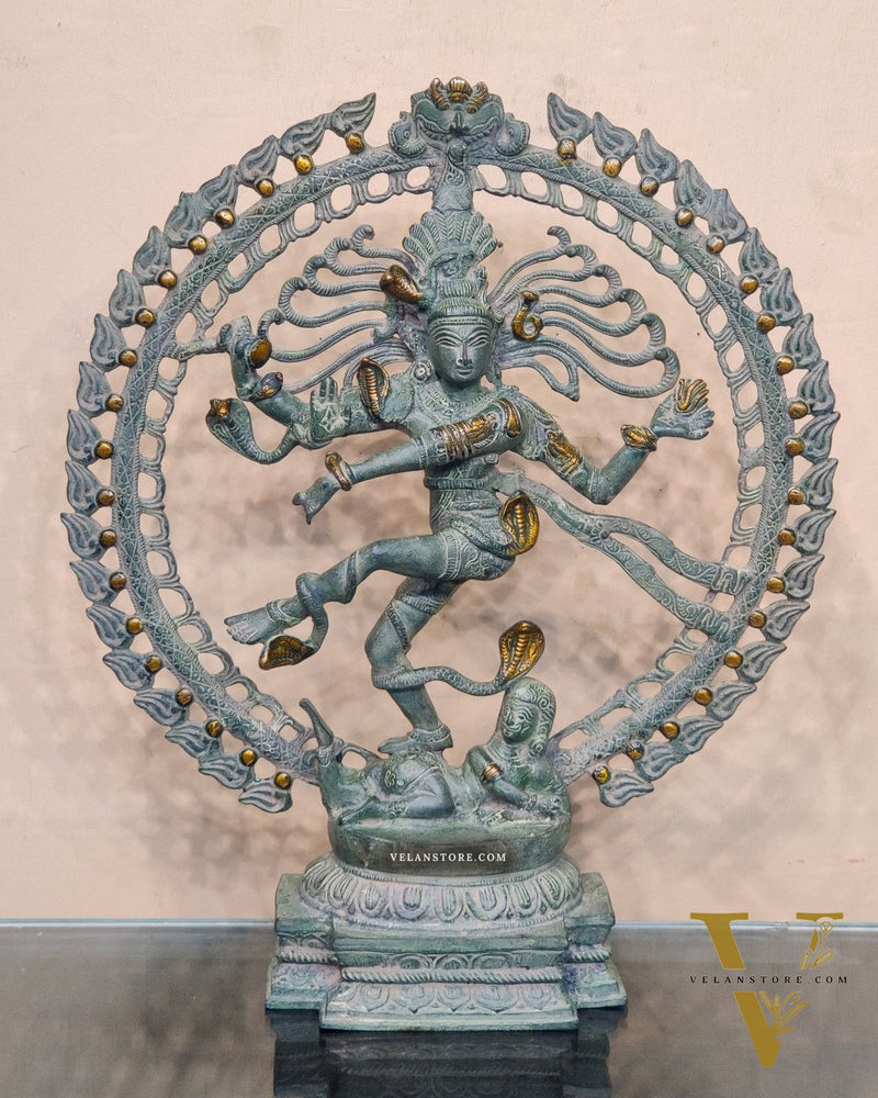 Brass Antique Finish Nataraja Statue - 20 Inch