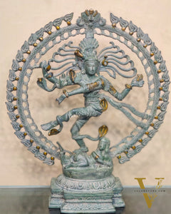 Brass Antique Finish Nataraja Statue - 20 Inch