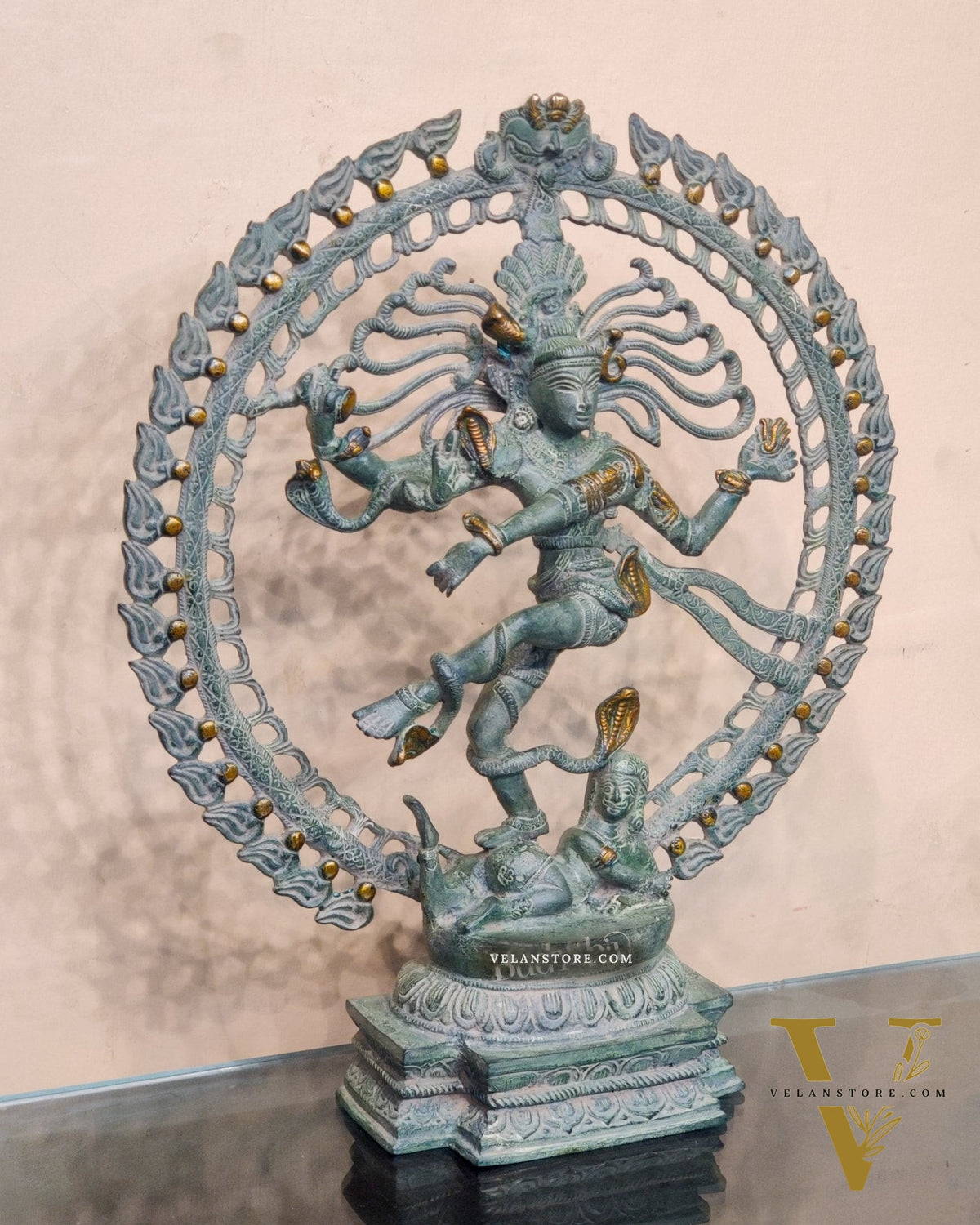 Brass Antique Finish Nataraja Statue - 20 Inch