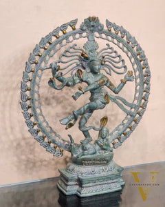 Brass Antique Finish Nataraja Statue - 20 Inch