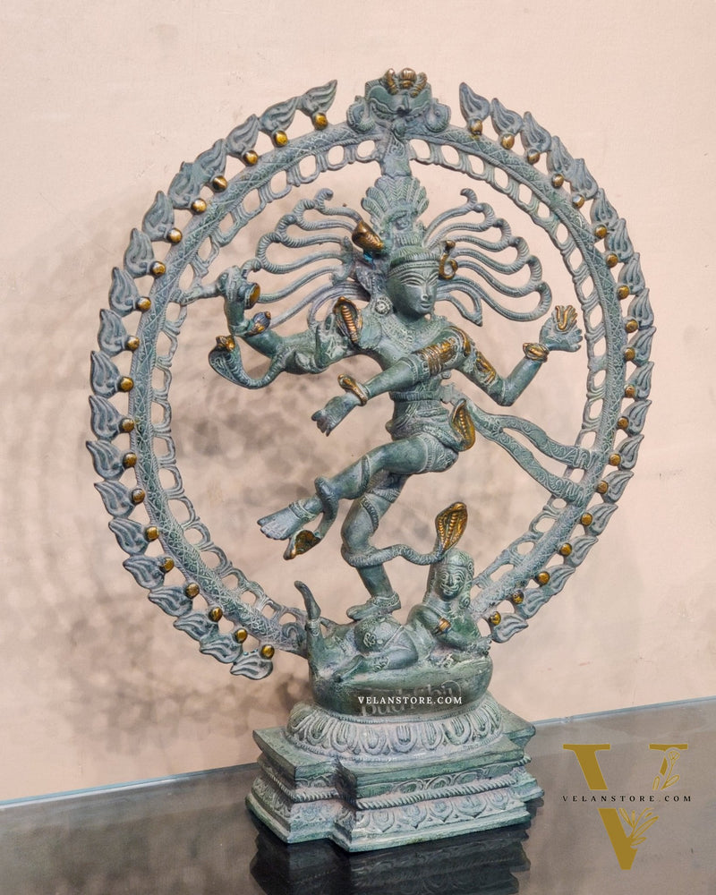 Brass Antique Finish Nataraja Statue - 20 Inch