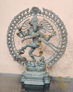Brass Antique Finish Nataraja Statue - 20 Inch
