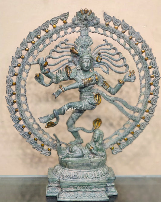 Brass Antique Finish Nataraja Statue - 20 Inch
