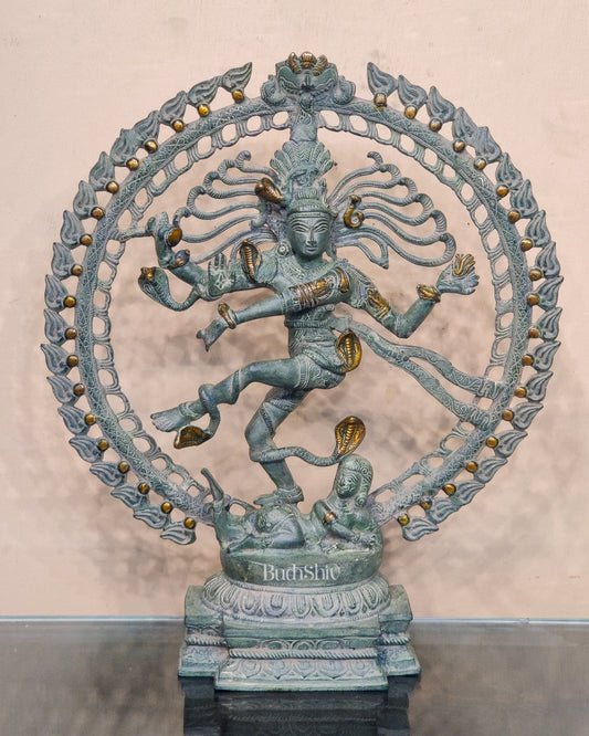 Brass Antique Finish Nataraja Statue - 20 Inch