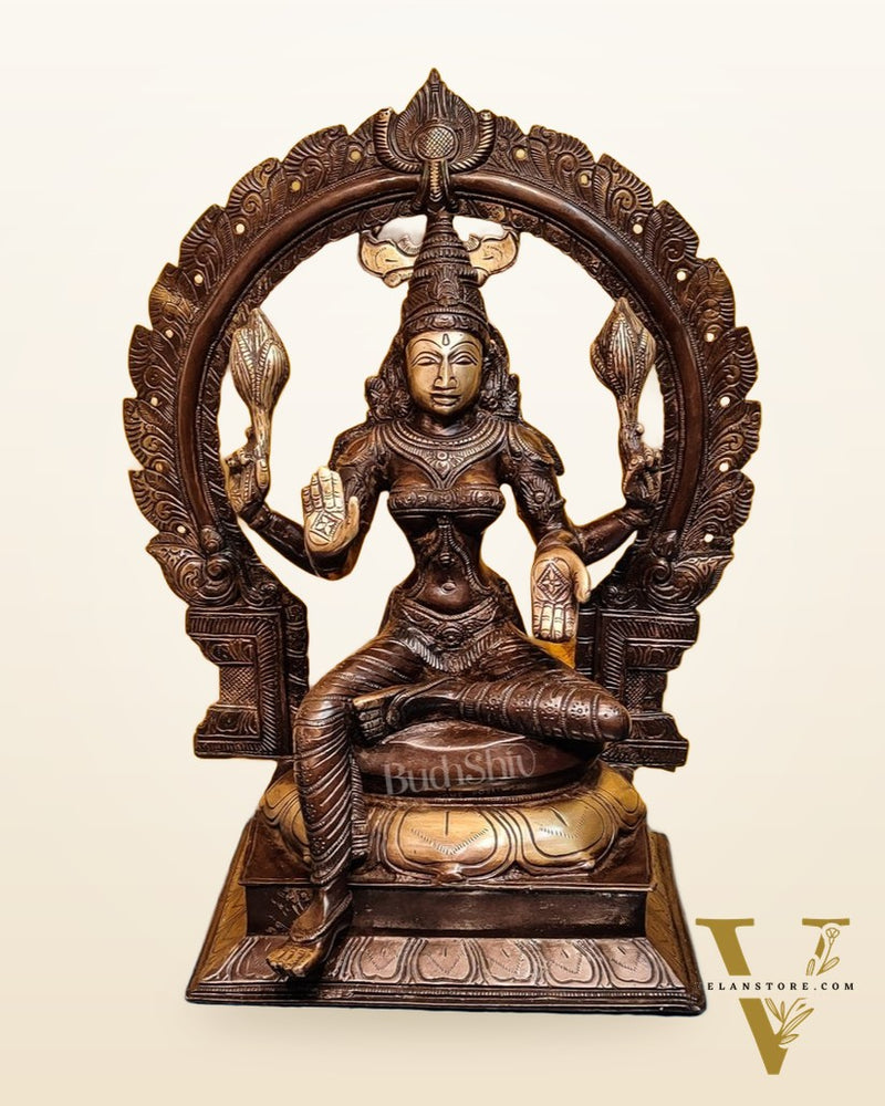 Brass Antique Ganesha Lakshmi - 18 inches | BudhShiv