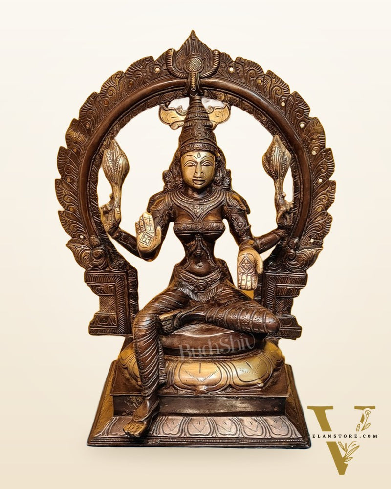 Brass Antique Ganesha Lakshmi - 18 inches | BudhShiv