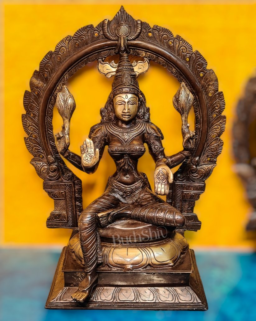 Brass Antique Ganesha Lakshmi - 18 inches | BudhShiv