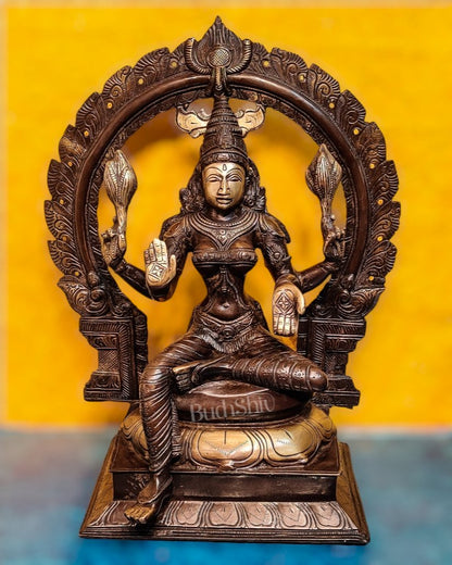 Brass Antique Ganesha Lakshmi - 18 inches | BudhShiv