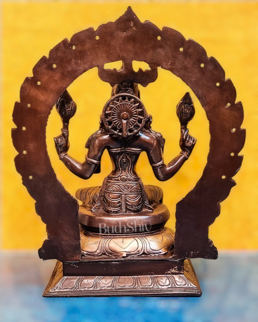 Brass Antique Ganesha Lakshmi - 18 inches | BudhShiv