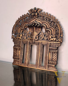 Brass Antique Handcrafted Prabhavali 10.5" x 9.5"