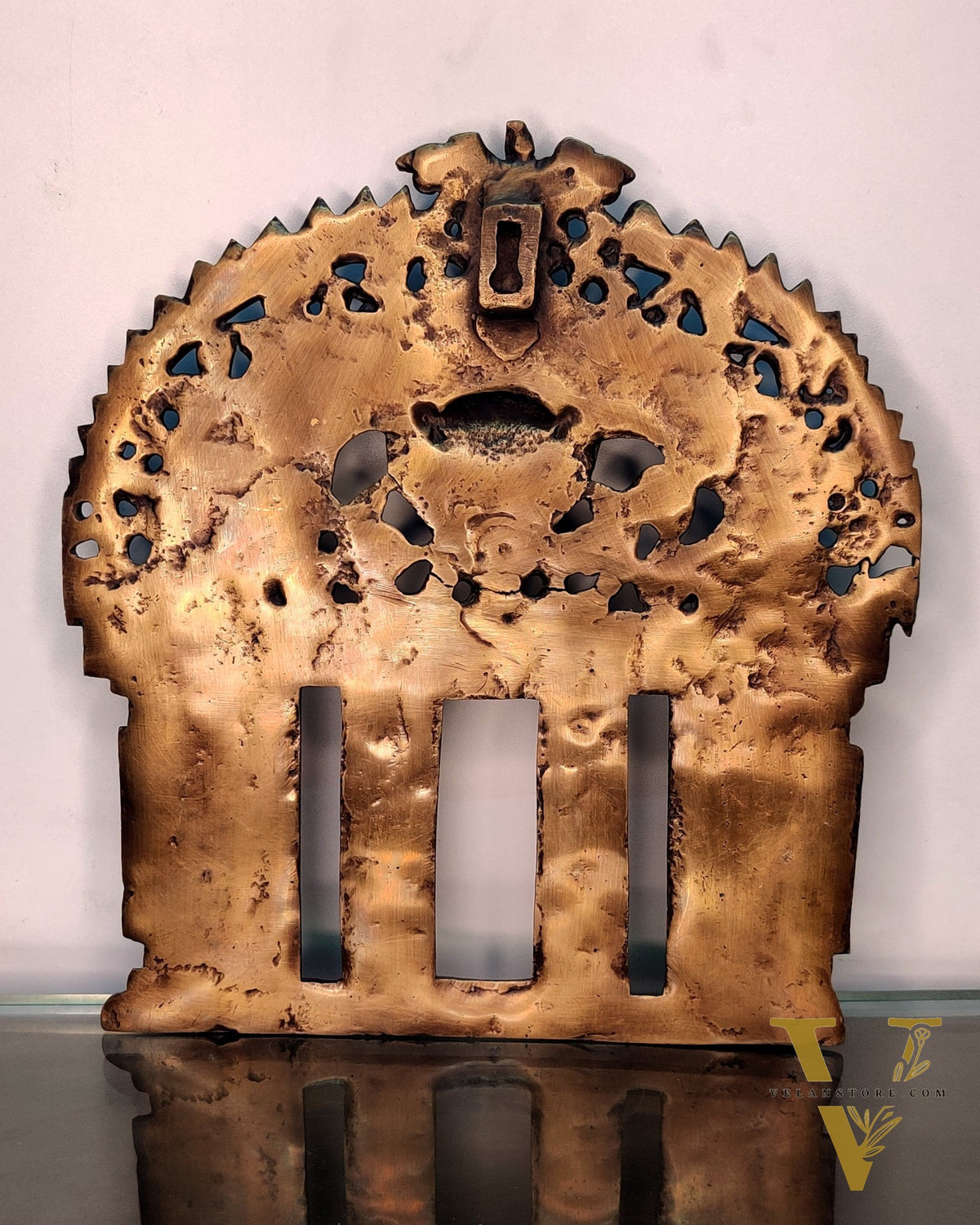 Brass Antique Handcrafted Prabhavali 10.5" x 9.5"