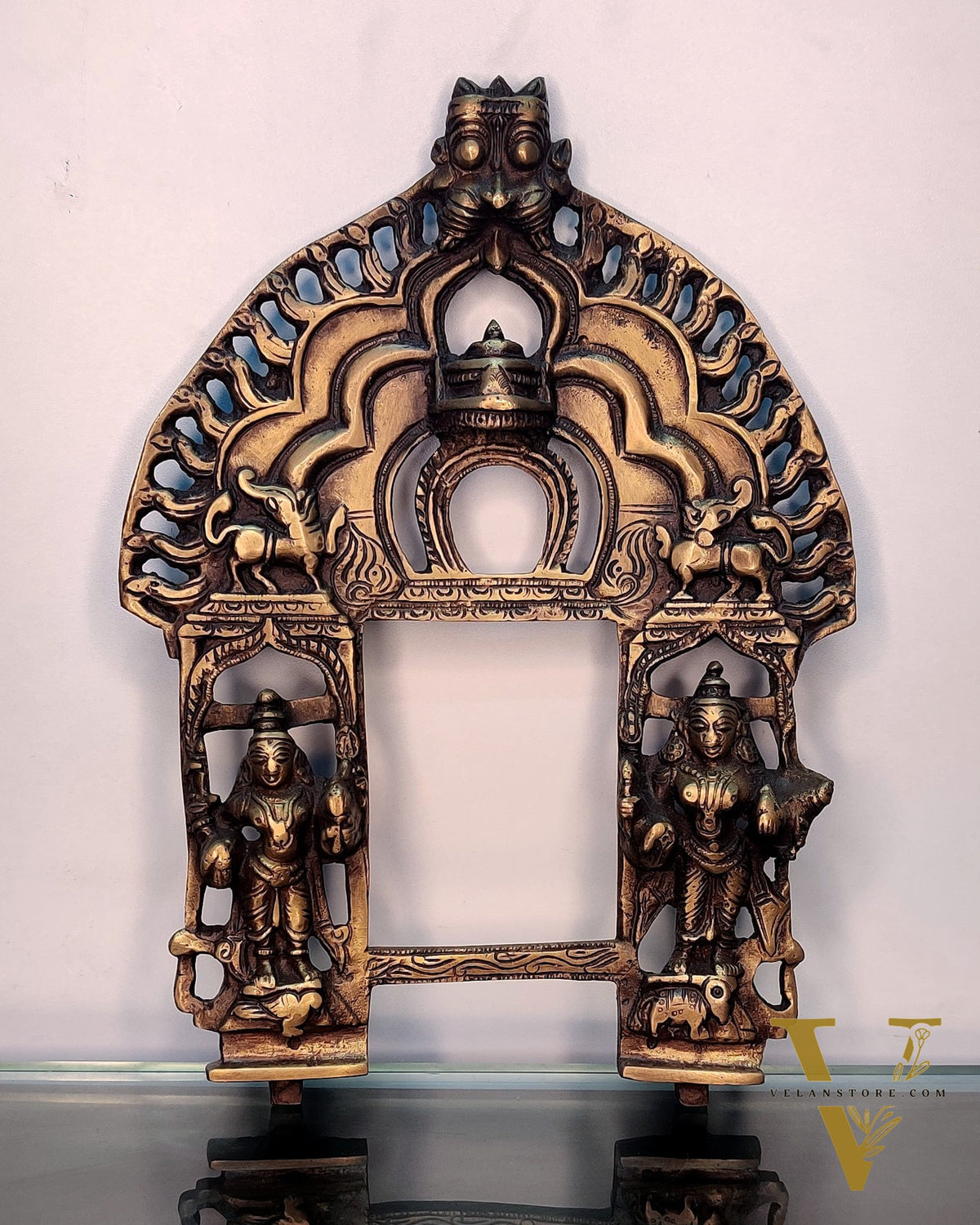 Brass Antique Handcrafted Prabhavali 11" x 8"