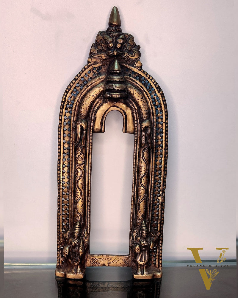 Brass Antique Handcrafted Prabhavali 12.5" x 5.5"