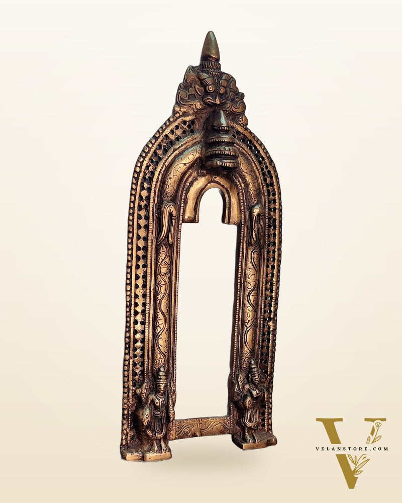 Brass Antique Handcrafted Prabhavali 12.5" x 5.5"