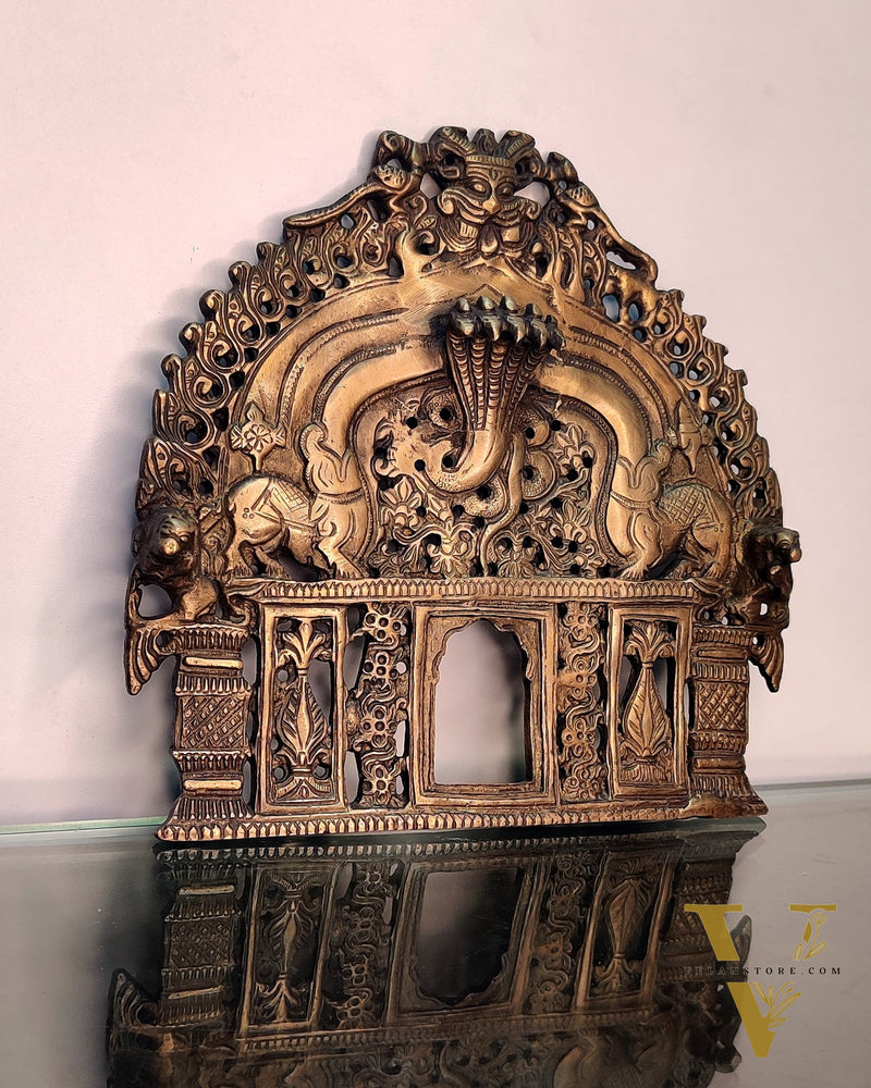 Brass Antique Handcrafted Prabhavali 8" x 8"