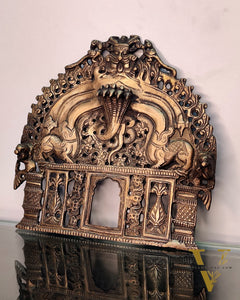 Brass Antique Handcrafted Prabhavali 8" x 8"