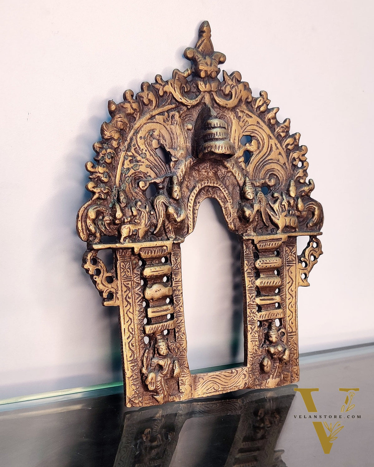 Brass Antique Handcrafted Prabhavali 9" x 7"