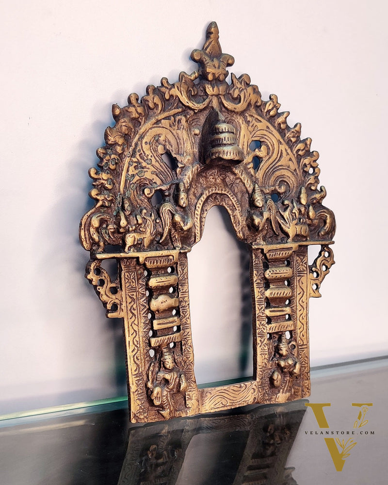 Brass Antique Handcrafted Prabhavali 9" x 7"