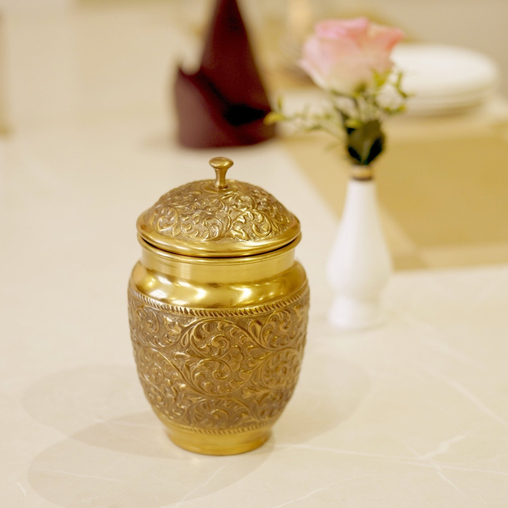 Brass Antique Laddu Dabba Box