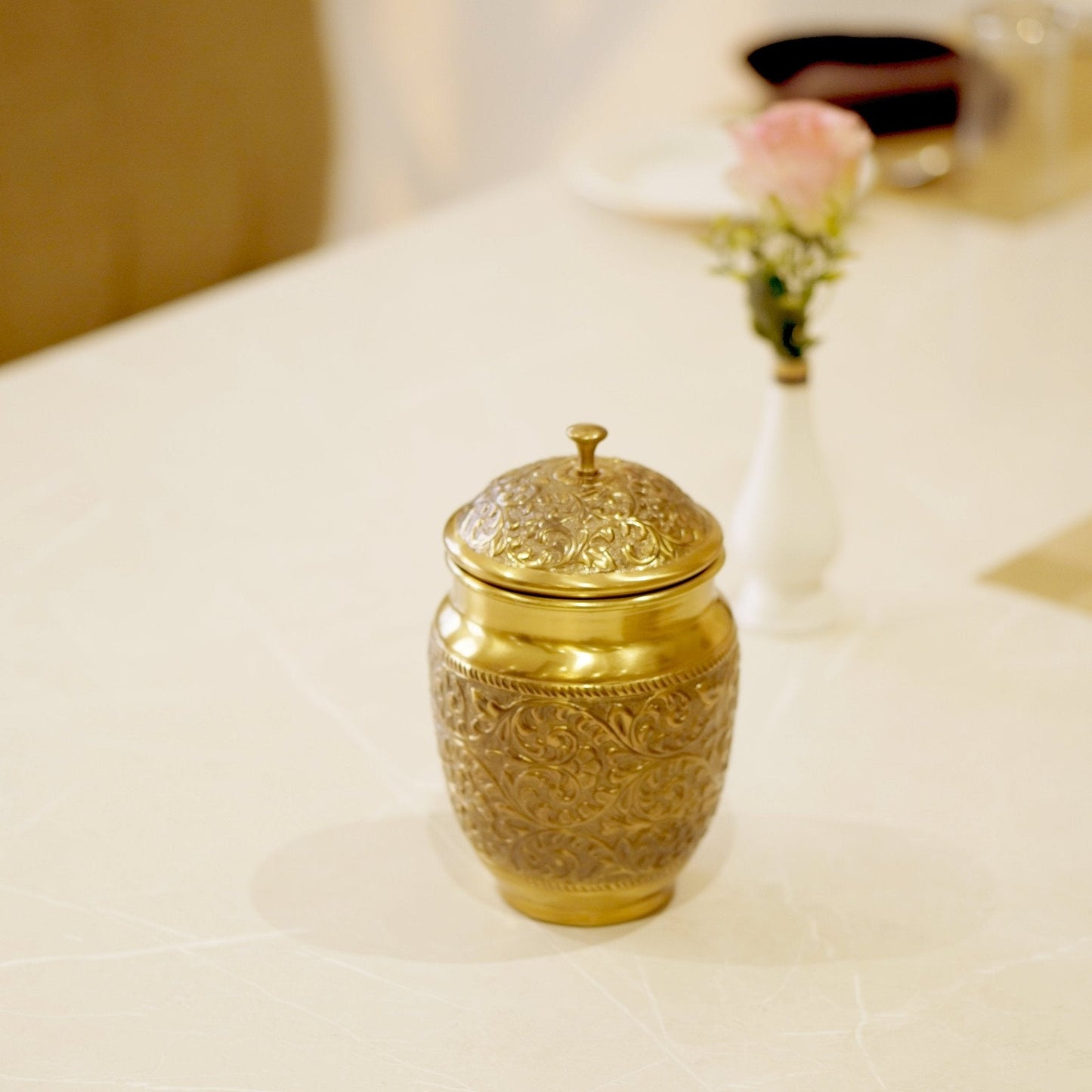 Brass Antique Laddu Dabba Box