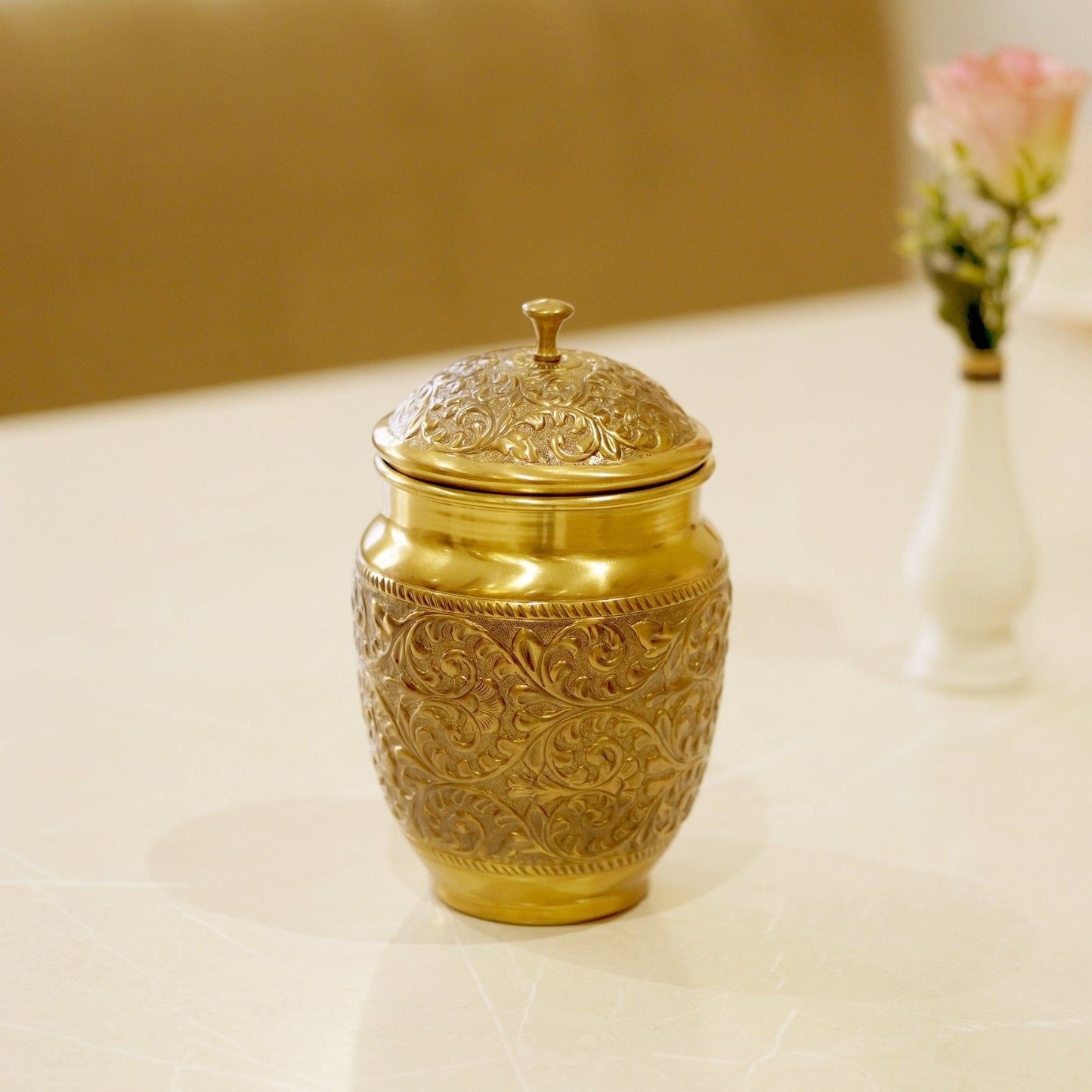 Brass Antique Laddu Dabba Box