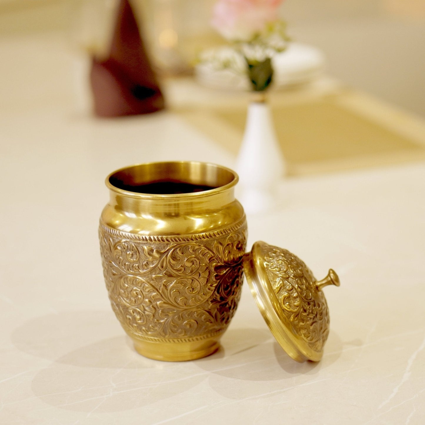 Brass Antique Laddu Dabba Box