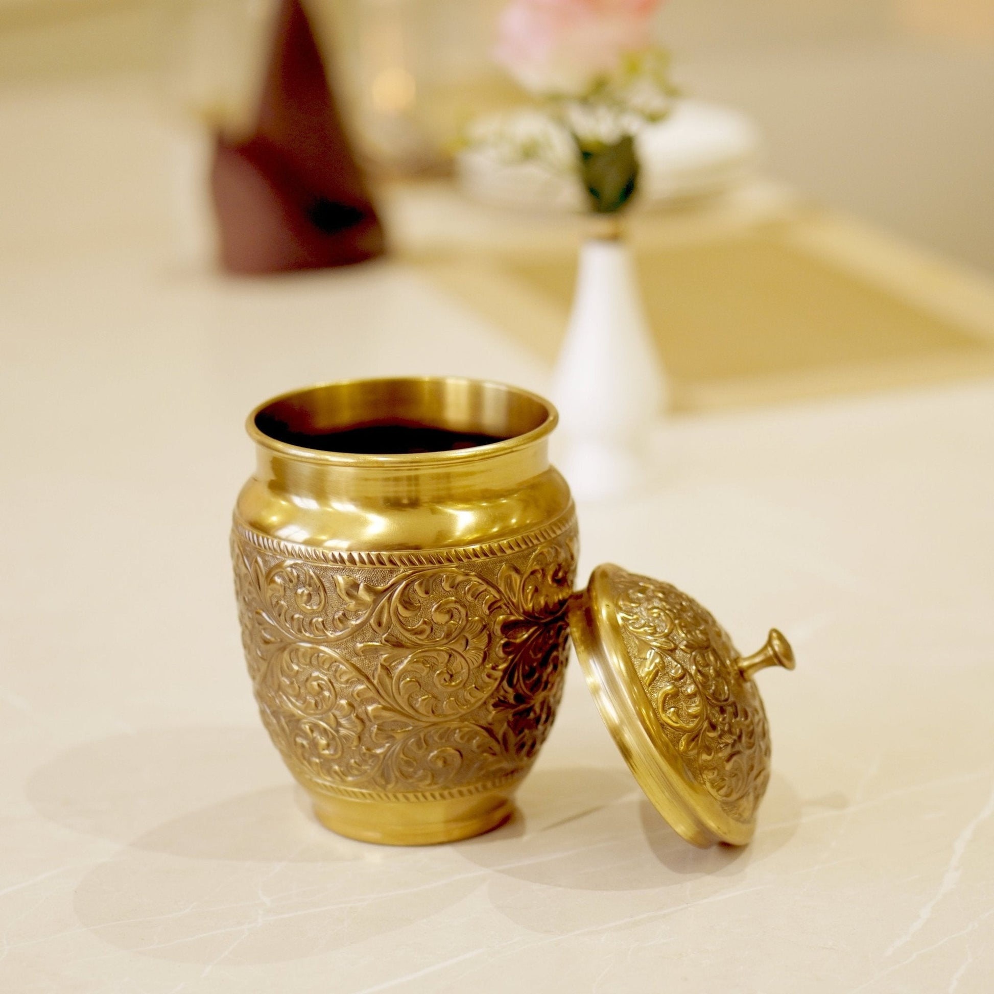 Brass Antique Laddu Dabba Box