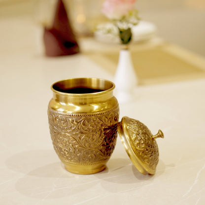 Brass Antique Laddu Dabba Box