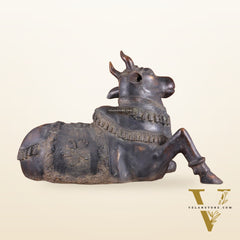 Brass Antique Large Nandi Sculpture | BudhShiv 33"