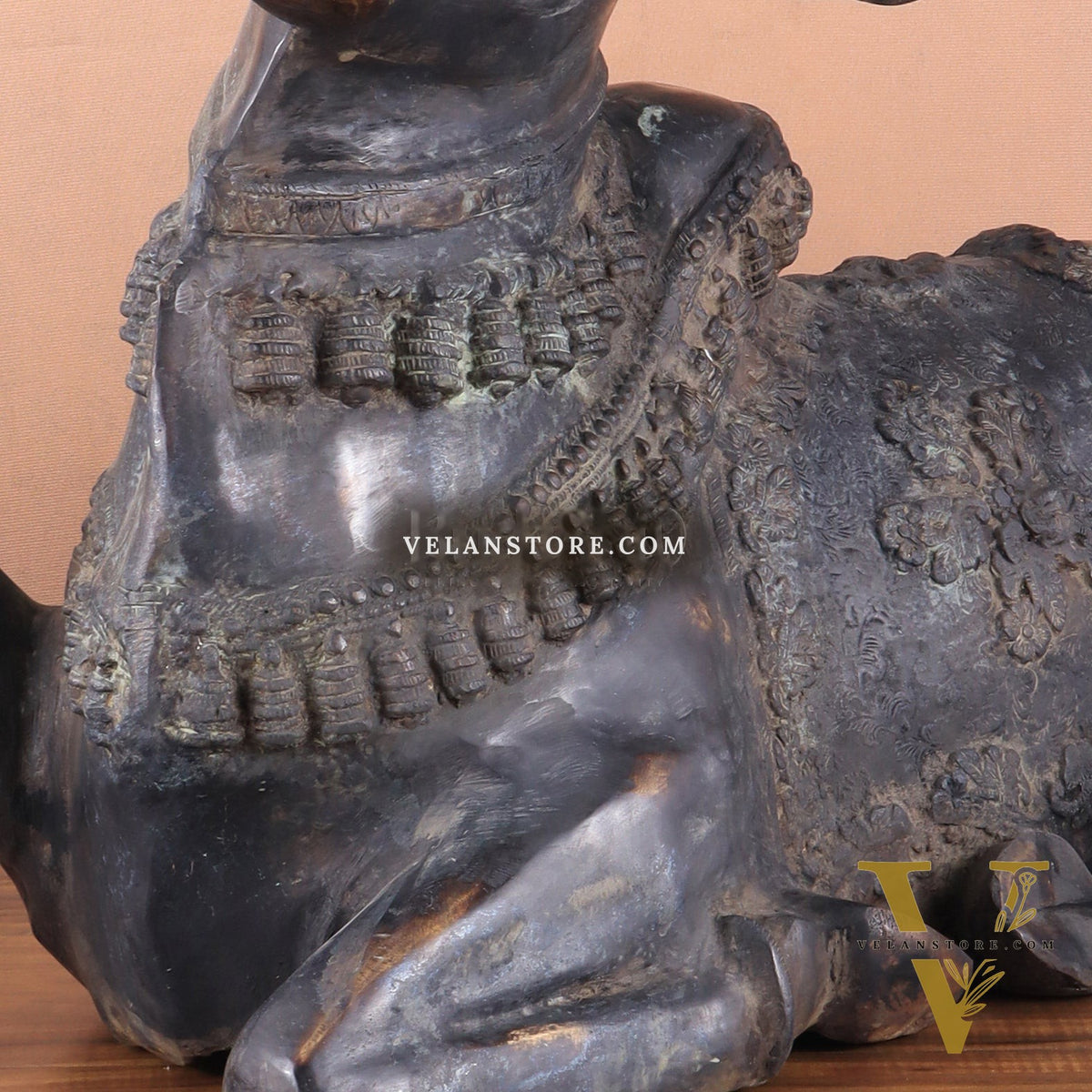 Brass Antique Large Nandi Sculpture | BudhShiv 33"