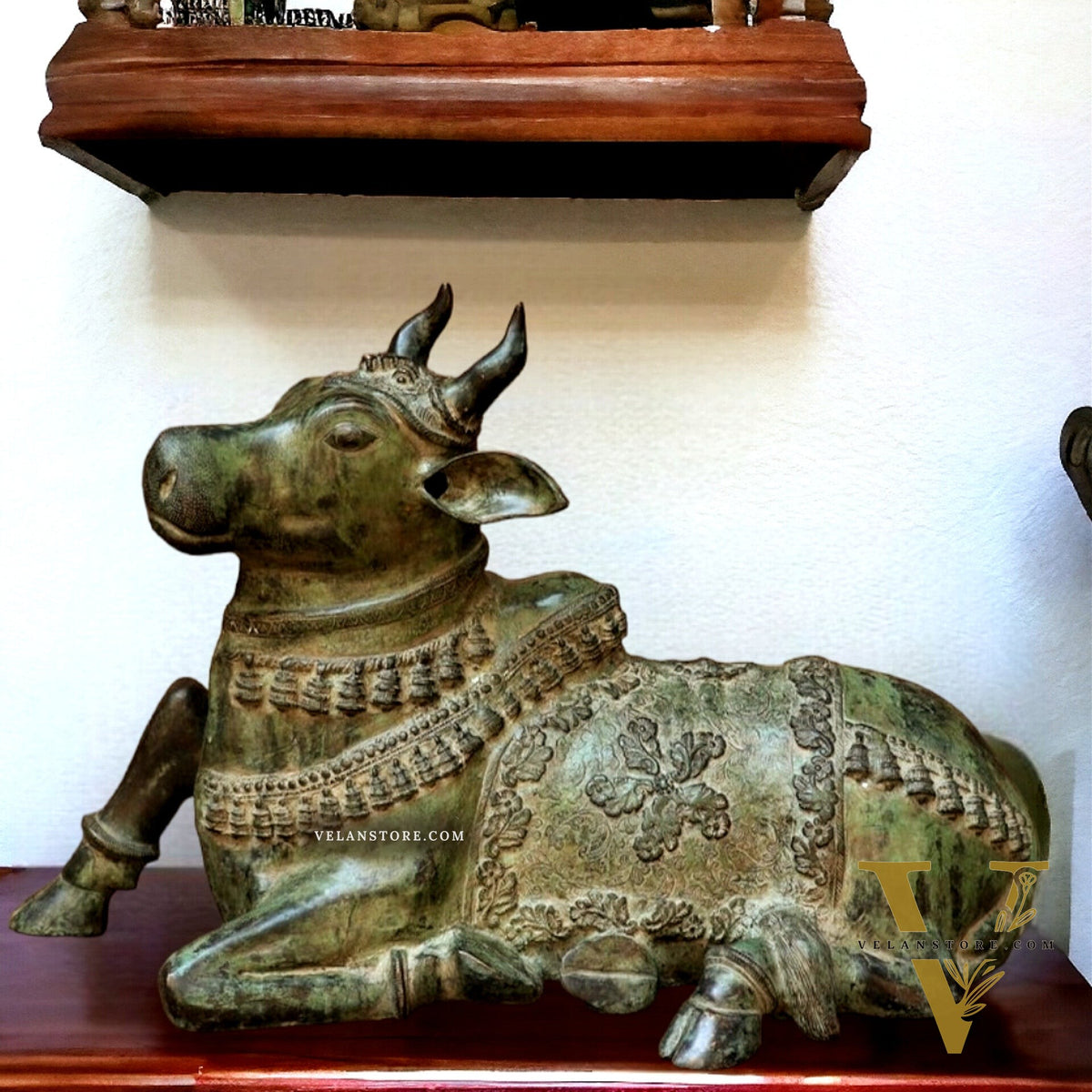 Brass Antique Large Nandi Sculpture | BudhShiv