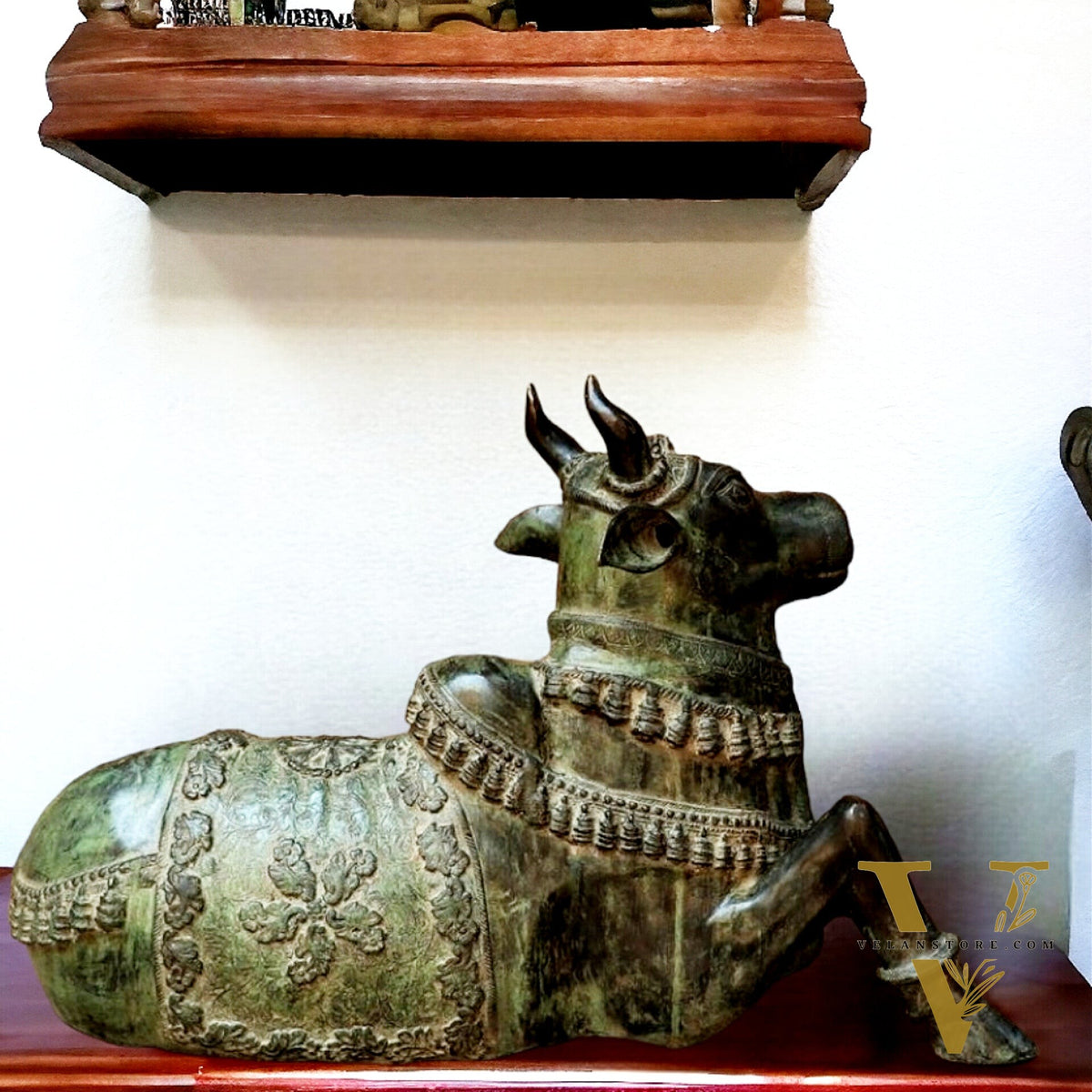 Brass Antique Large Nandi Sculpture | BudhShiv