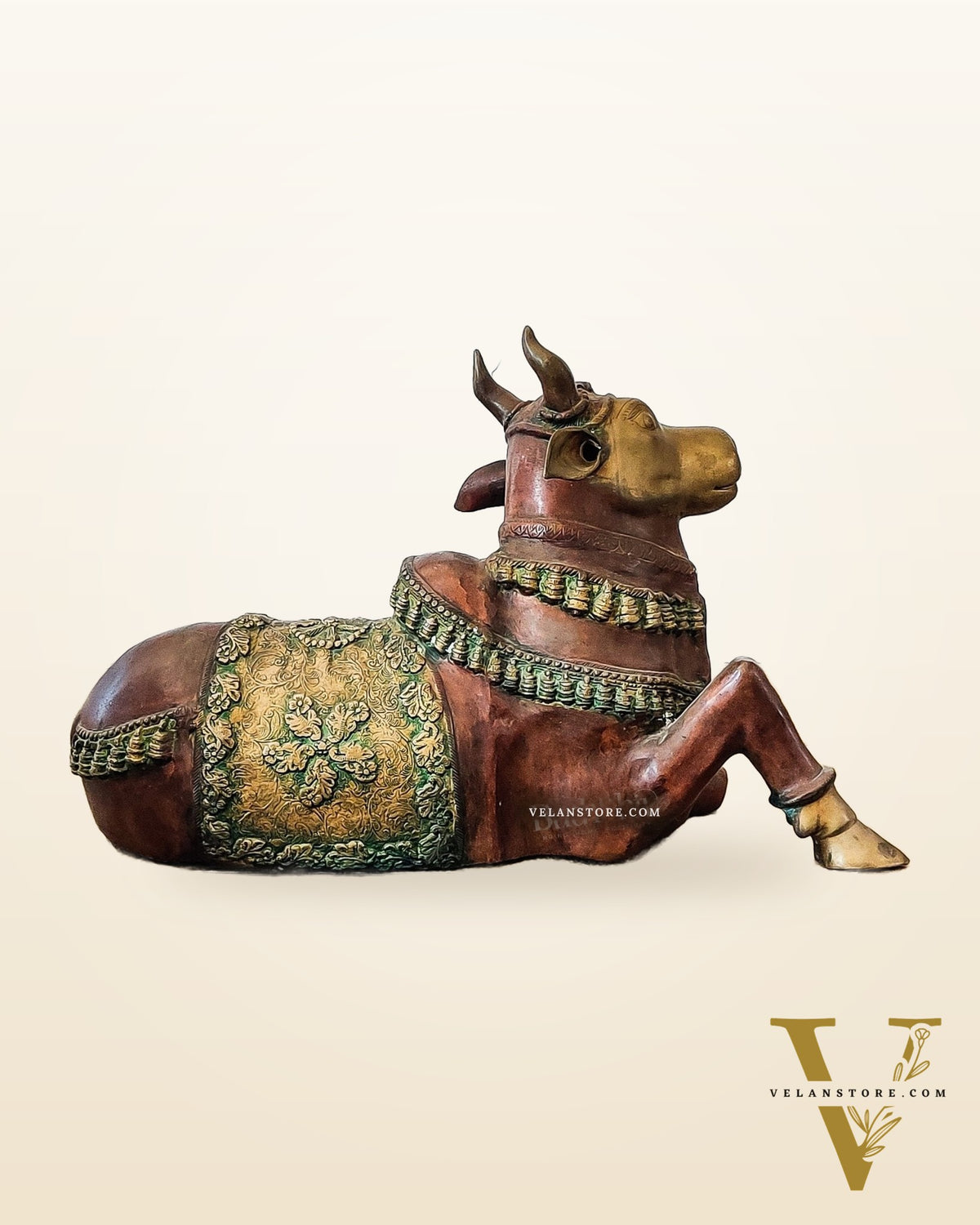 Brass Antique Large Nandi Sculpture | BudhShiv