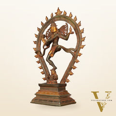 Brass Antique Tone Nataraja Statue - Unique 18" Tall
