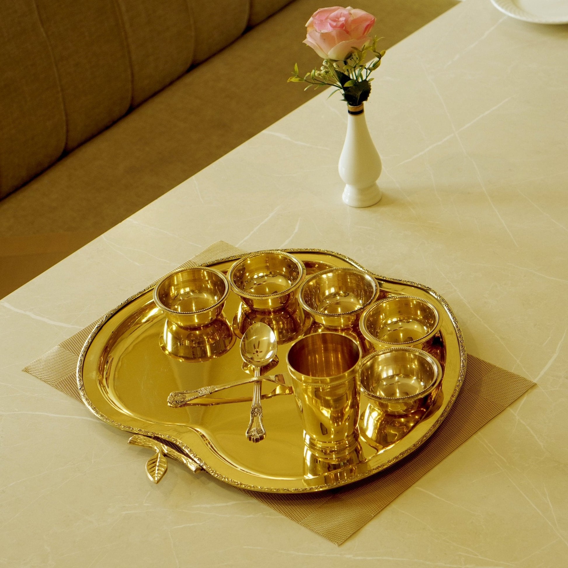 Brass Apple Dinner Set
